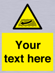 Custom Warning strong river flows